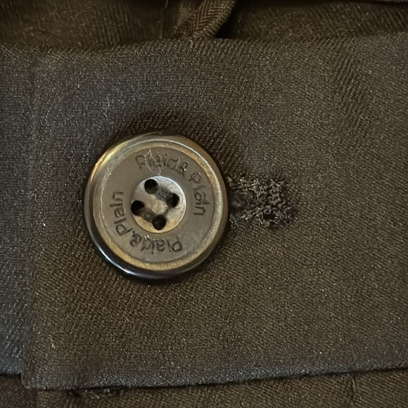 Plaid & Plain Slim Fit Stretch Black Flat Front Dress Pants Men’s 28 x 30 - Picture 7 of 7